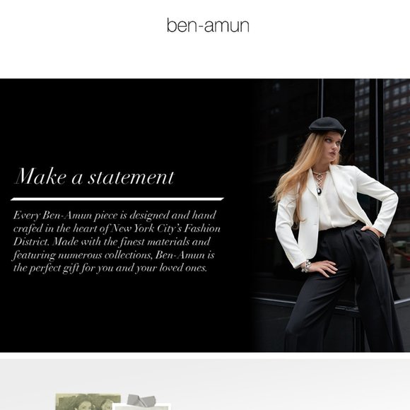 New BEN AMUN 24k Gold Electroplated Cameo CHARM Pendant Made In USA Gold Black - Picture 5 of 5